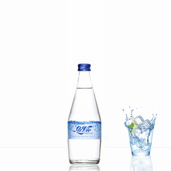 La Vie De Luc Glass Bottle - 24 x 250ml Sparkling  Bottled Water Classic Range