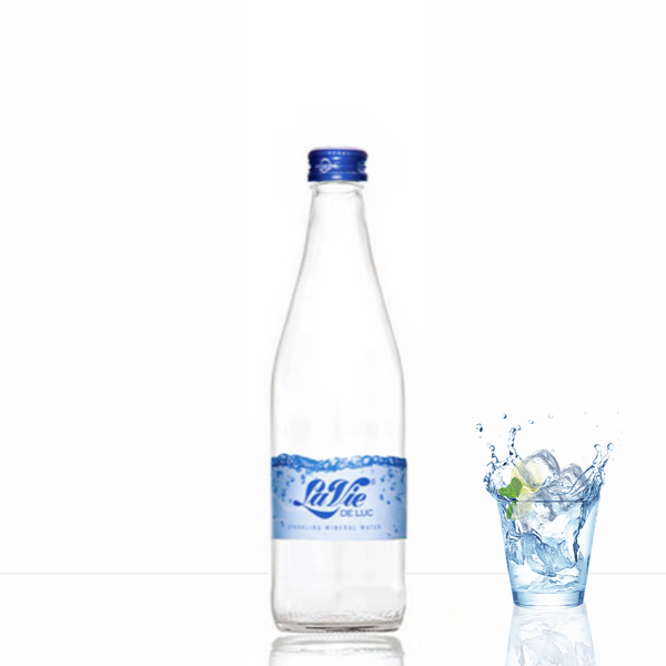 La Vie De Luc Glass Bottle - 24 x 440ml Sparkling  Bottled Water Classic Range