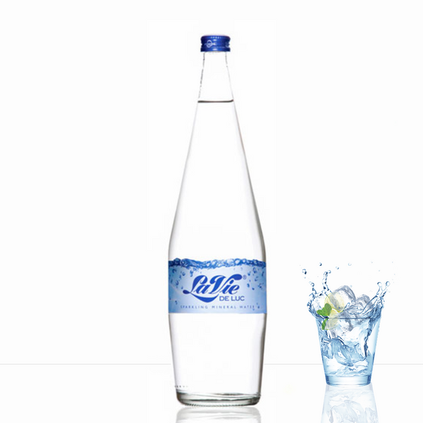 La Vie De Luc Glass Bottle - 12 x 750ml Sparkling  Bottled Water Classic Range